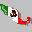 Mexique, carte avec drapeau, 32x32.ICO